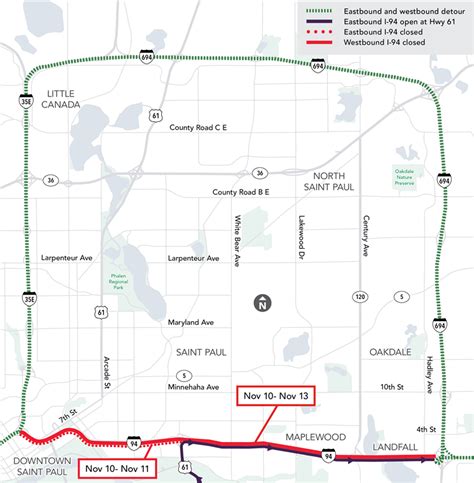 I-94 closes this weekend for Gold Line Bus Rapid Transit construction work